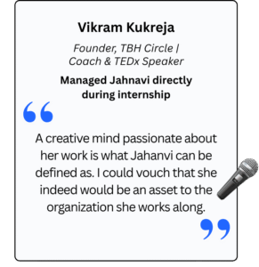 Testimonials for Jahnavi Tyagi — Digital Marketer, Creative Strategist, and Content Creator